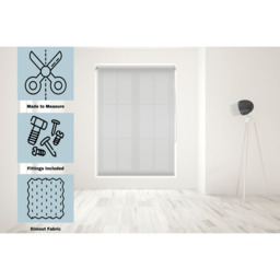 Made to Measure Straight Edge Roller Blind - Light Grey / 10 - 120 cm - thumbnail 3