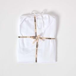 Organic Egyptian Cotton Fitted Sheet - White / Single - thumbnail 2