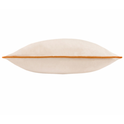 Meridian Velvet Piped Cushion - Ecru-Ginger / 45cm / Feather - thumbnail 2