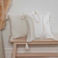 Cabana Tufted Cushion Cover (43x43) - Cream
