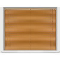 25mm Woodgrain PVC Venetian Blind - Teak / 75cm / 210cm
