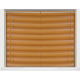 25mm Woodgrain PVC Venetian Blind - Teak / 75cm / 210cm - thumbnail 2