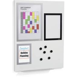 Durable DURAFRAME Magnetic Signage Frame for Metal 5 Pack A3 Silver - Silver - thumbnail 3