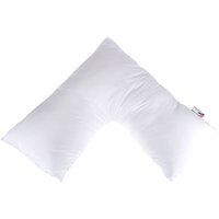 Homescapes Luxury Pregnancy Neck Support Microfibre Maternity V Pillow - White - image 1