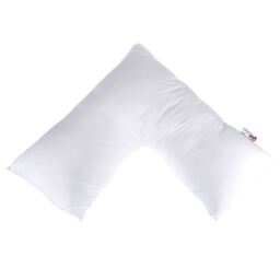 Homescapes Luxury Pregnancy Neck Support Microfibre Maternity V Pillow - White - thumbnail 2