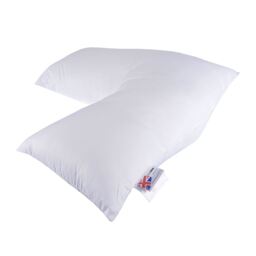 Homescapes Luxury Pregnancy Neck Support Microfibre Maternity V Pillow - White - thumbnail 5