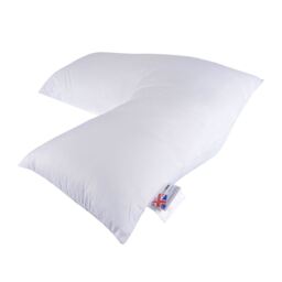 Homescapes Luxury Pregnancy Neck Support Microfibre Maternity V Pillow - White - thumbnail 3