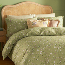 Martha Embroidered Ruffle Cushion - Yellow / Polyester - thumbnail 2