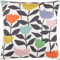 Tulipa Floral Cushion - Multicolour / Polyester