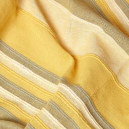 Cotton Morocco Striped Yellow Throw - Yellow / 200cm - thumbnail 4
