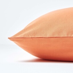 Homescapes Linen Pillowcase, Housewife Style - Burnt Orange / 60cm - thumbnail 2