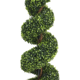 2 Pack Artificial Plant Topiary Spiral Boxwood Tree - Green - thumbnail 5
