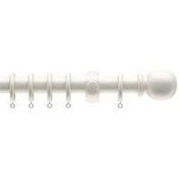 28mm Wooden Antique Pine Curtain Pole Set - Antique Pine / 75cm