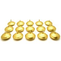 Red Floating Candles, Pack of 15, Unscented, Long Burn for Wedding Decor - Gold Metallic