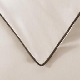 Piped Edge Duvet Cover Set - Cream / Double - thumbnail 3