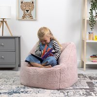 Kids Bean Bag Chair, Fluffy Armchair Beanbag for Girls and Boys - Brown / 44cm