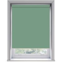 No Drill Thermal Blackout Roller Blind (170cm Drop) - Basil / 140cm