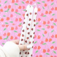 Love Bug Ladybird Taper Candles Set Of 3 For Valentine'S Day - White