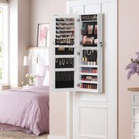Wall or Door Mounted Jewellery Storage Organiser - White