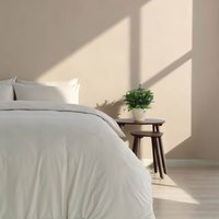 Everyday Luxury Cotton Duvet Cover Set - Warm Pebble / Double