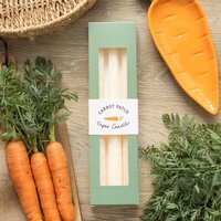 Set of 3 Carrot Patch Daisy Taper Candles - Neutral