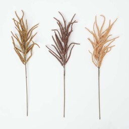 Homescapes Artificial Autumn Heather Set of 3 Multi-Coloured, 82 cm Tall - Orange Brown - thumbnail 2