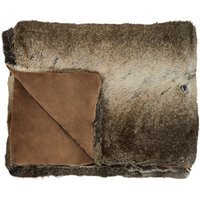 Bosie Lamina Ombre Fur Throw - Brown