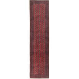 Distressed Traditional Persian Style Non Slip Washable Area Rug - Red / 240 x 60cm - thumbnail 5