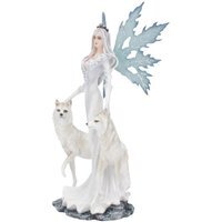 Aura Figurine Winter Fairy Wolf Ornament - 24cm