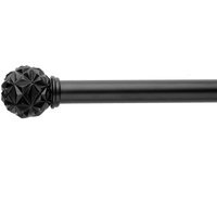 Diamond Geo Curtain Pole - Black / 120cm