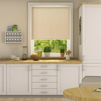 152cm Drop, 25mm Slat PVC Venetian Blind - Natural / 60cm