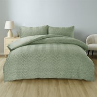 Semi Printed Quilted Duvet set - Fern / Double
