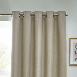 Dawn Textured Blackout Eyelet Curtains - Natural / 117cm / 137cm - thumbnail 3