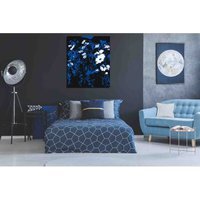Winter Floral Field of flowers Three color Canvas print - Blue / 101cm / 77cm - image 1
