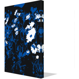 Winter Floral Field of flowers Three color Canvas print - Blue / 101cm / 77cm - thumbnail 2