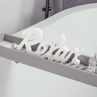 Relax Sign Ornament Word Wood Figure - White
