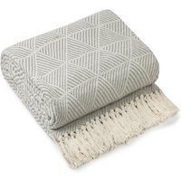 Zahra Blanket Throw - Silver / 228x254cm