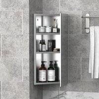 HOMCOM Wall Mounted Bathroom Mirror - Silver - image 1