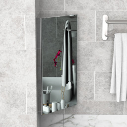 HOMCOM Wall Mounted Bathroom Mirror - Silver - thumbnail 2