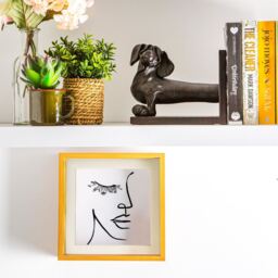 "3D Deep Box Photo Frames - 8 x 8"" with 6 x 6"" Mount - Pack of 2 - Light Wood/Ivory" - thumbnail 2