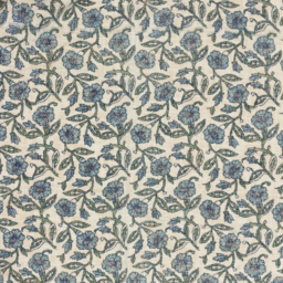 Delphine Printed Cotton Throw - Delph Blue - thumbnail 2