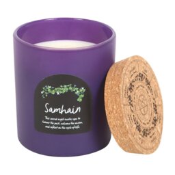 Samhain Spiced Pumpkin Wheel of the Year Candle Autumn Rituals Altars - Lavender - thumbnail 2