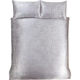 Bellagio Embellished Duvet Cover Set - Silver / Single - thumbnail 3