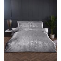 Bellagio Embellished Duvet Cover Set - Silver / Single - thumbnail 1