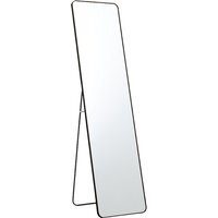 Rectangular Full Length Mirror with Rounded Corners - Black / 47cm x 157cm x 1.6cm - image 1