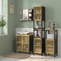 HOMCOM Bathroom Mirror Wall Mount Vanity Mirror - Black