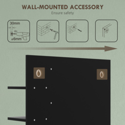 HOMCOM Bathroom Mirror Wall Mount Vanity Mirror - Black - thumbnail 3