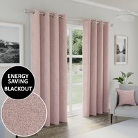 Austin Blackout Eyelet Curtains - Blush / 168cm / 183cm - image 1
