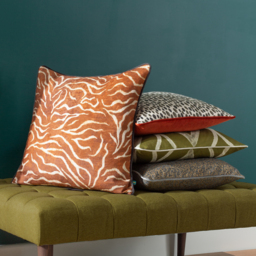 Cape Ikat Reversible Cushion - Moss / Polyester - thumbnail 5