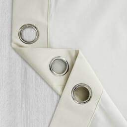Thermal Blackout Velvet Curtains - Cream / 114cm / 137cm - thumbnail 4